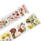 Wrapables Aesthetic Floral Fashion PET Washi Tapes for Scrapbooking, Stationery, Journaling, Diary, Card Making (Set of 2), Yellow and Coral